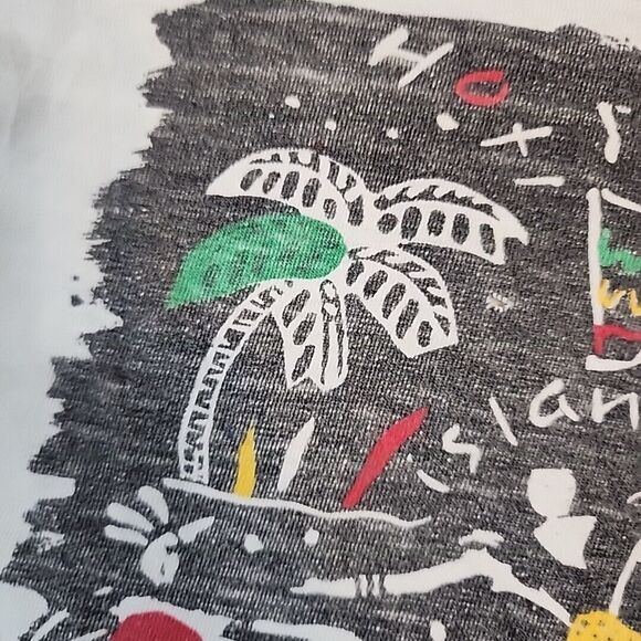 Vintage ONEITA PowerT Duppywear Jamaican TShirt Island Style White Single Stitch - Picture 6 of 16